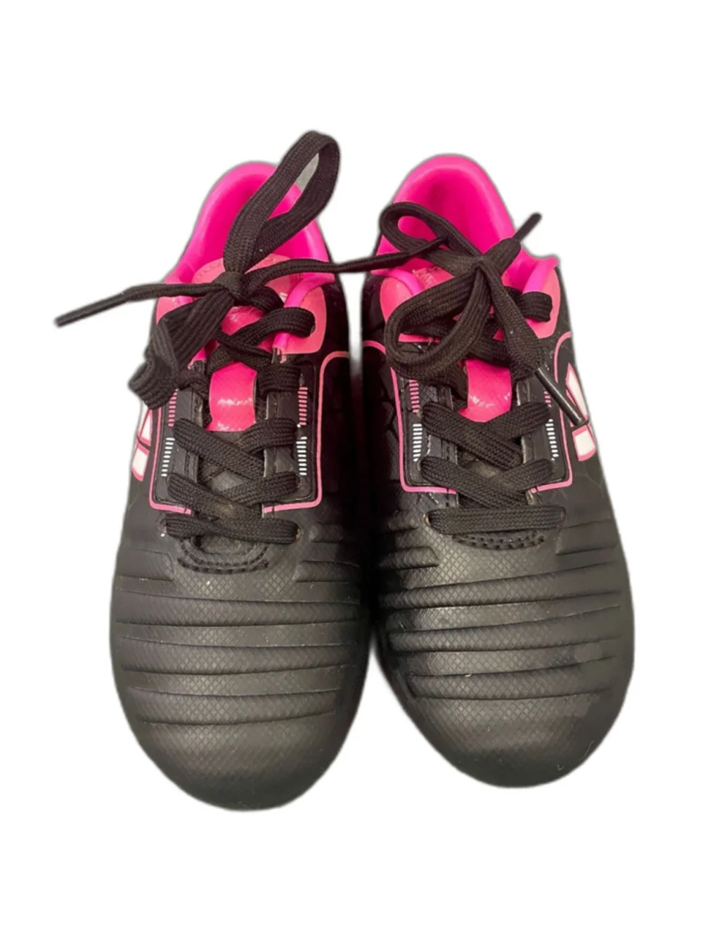 Vizari Avalon Jr FG Kids Soccer Cleats Black and Pink Fuchsia Size 10